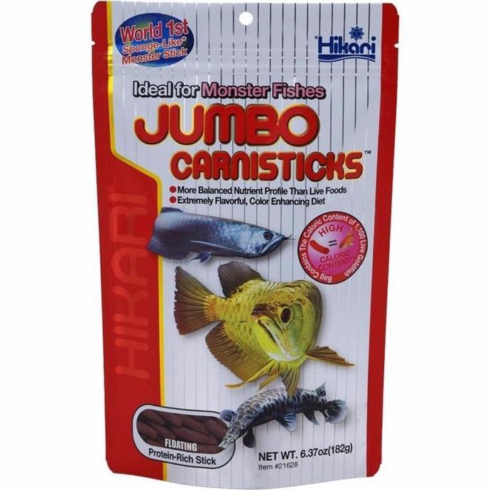 TERLARIS HIKARI JUMBO CARNISTICKS 182GR/GR PAKAN PREMIUM IKAN PREDATOR BESAR, AROWANA, OSCAR, CHANNA