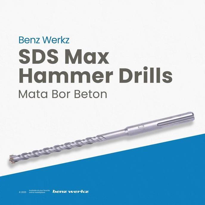 TERLARIS SDS MAX 4-EDGE 30MM X 570MM - MATA BOR BETON SDS MAX BENZ WERKZ