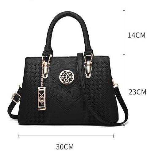 Korea Style Tas Selempang Wanita Ksas 125 Tas Kondangan Mewah Elegan Tas Hitam Bahan Kulit Pu Tebal 