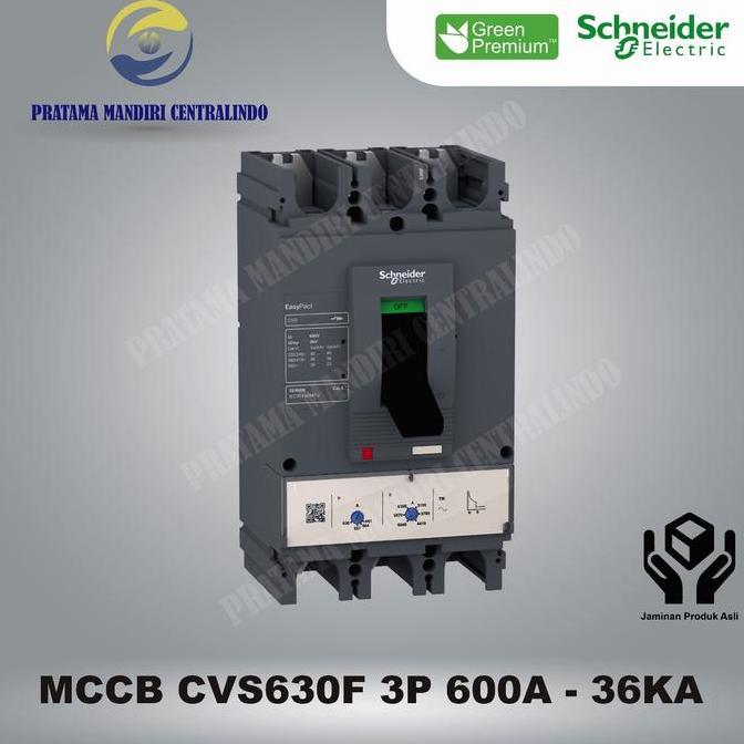 TERLARIS MCCB CVS630F 3 PHASE 600 AMPERE SCHNEIDER CVS MCCB 3P 600A - LV563306