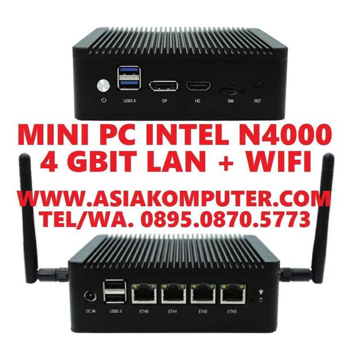 Mini PC Celeron 4 Lan PFSENSE Sophos ClearOS Firewall UTM Router