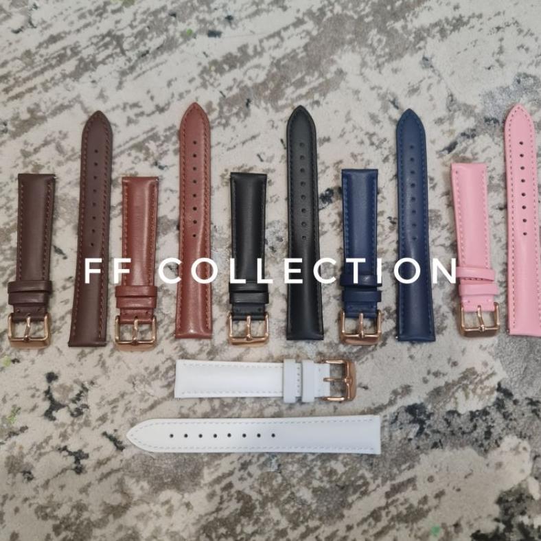 Strap Tali Jam tangan  Fossil Leather Kulit Ukuran 12mm 14mm 16mm 18mm 20mm 22mm  Pin Quick Release 