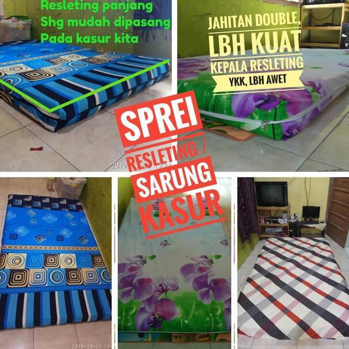 TERLARIS SPREI RESLETING 150X200X15 200X150X15 SARUNG KASUR KATUN MICRO, COMBED