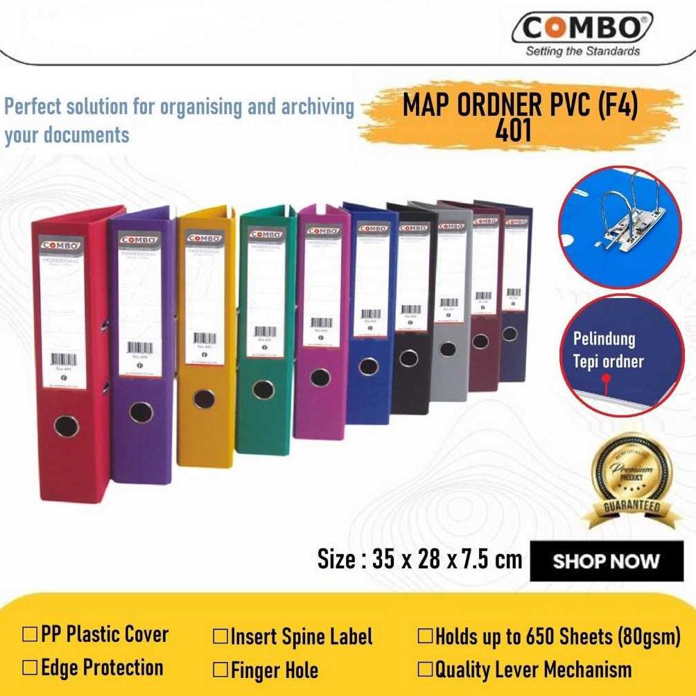 Ordner Folio F4 Pvc / File Pvc 401 Combo Termurah