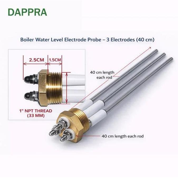 Promo Boiler Water Level Sensor Electrode Probe 3 Stick 1 Inch Water Level Electrode Rod Oj94
