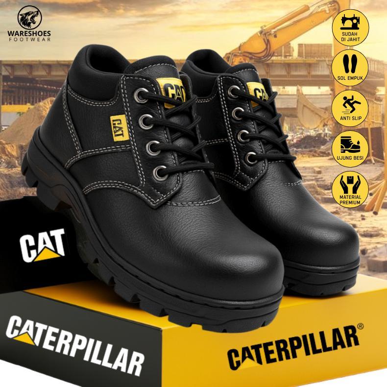 Grade Ori Sepatu Safety Pria Boots Septi Ujung Besi - Safety Boots Steel Toe  - Sepatu Kerja Safety 