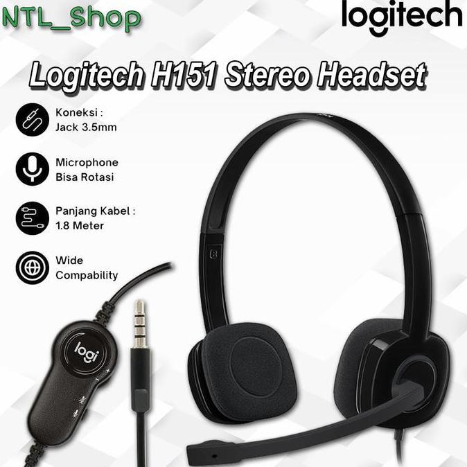TERMURAH - LOGITECH H151 HEDSET STEREO / H 151