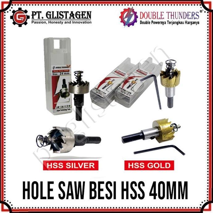 TERLARIS DT HOLE SAW HOLESAW BESI HSS 40MM MATA BOR BESI HOLESAW 40MM LOGAM