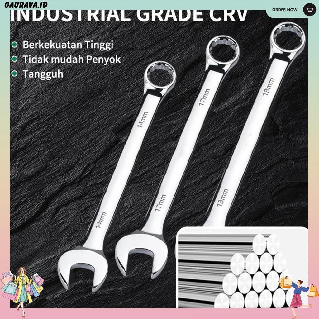 Kunci Ring Pas Set Wrench 14Pcs Tekiro Original Spanner 8-24Mm  Kunci Pas Serbaguna Set Wrench Tool 