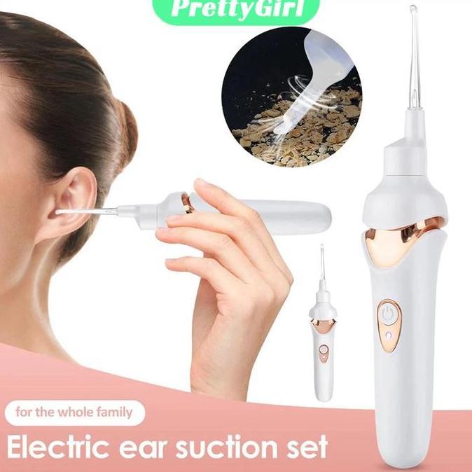READY STOCKAlat Pembersih Telinga Sedot Elektrik Bayi Isi Ulang Korek Kuping Led Anak-anak Alat Sedo