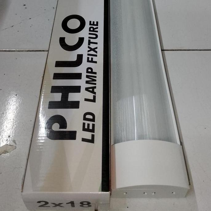 TERBARU - Kap lampu tl t8 RM outbow 2x18 W Komplit set Lampu Philco