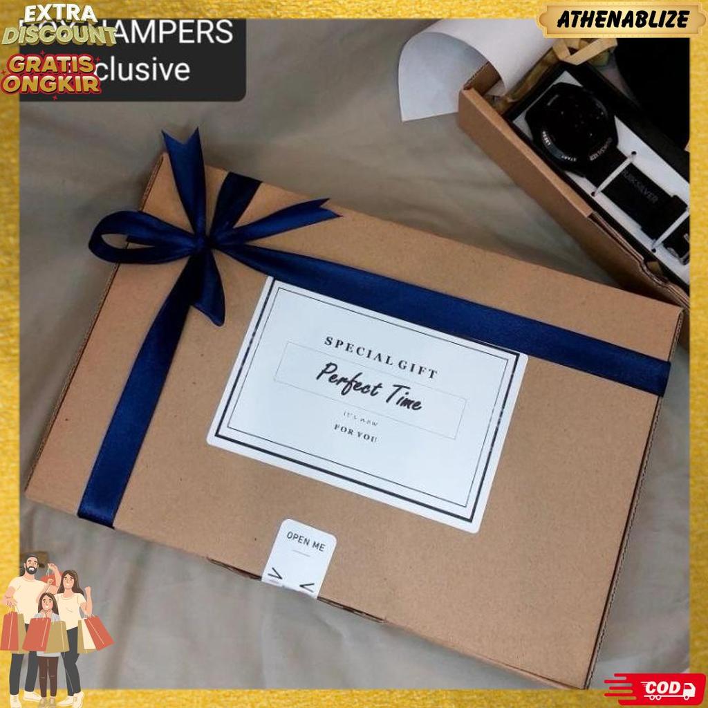 Terbaru Hampers Gift Box Cewek / Wanita Exclusive Untuk Kado / Hadiah Isi Jam Tangan || Tas || Dompe