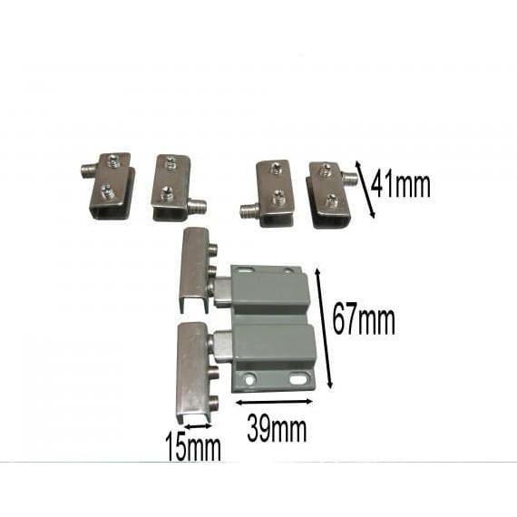 Engsel Pivot Lemari Kaca Komplit Magnet Kaca Pintu Double Showcase