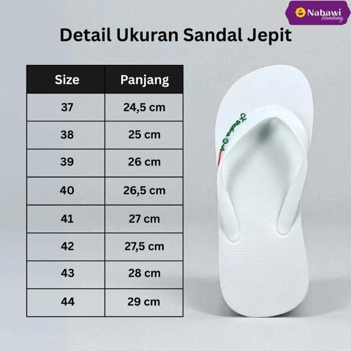Sandal Sendal Jepit Japit Haji Umroh Putih Polos Bahan Karet/Perlengkapan Haji Umroh Bandung
