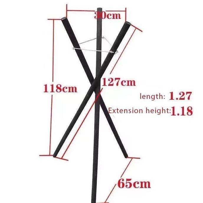 127cm Tripod Flower Standing Wooden stand flower Kayu Standing Flower