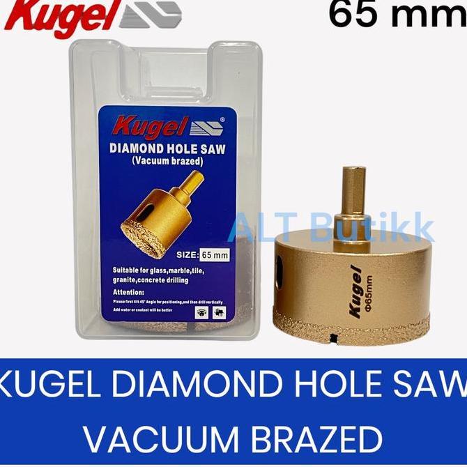 TERLARIS KUGEL DIAMOND HOLE SAW 65 MM - VACUUM BRAZED | MATA BOR KACA - GRANIT - MARMER - KERAMIK - 