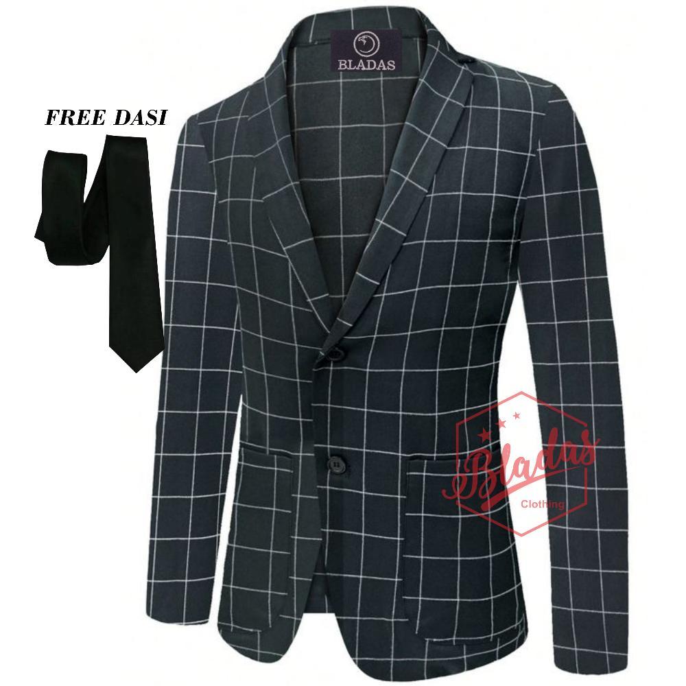 PREMIUM JAS BLAZER KOTAK KOTAK PRIA BLAZER TARTAN SLIMFIT ORIGINAL