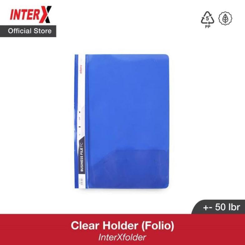 Map busines File Inter X Folder Folio/Map plastik Kantong Snelhecter F4 ( 1pak/12pcs ) Termurah