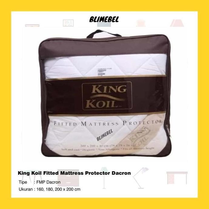 TERLARIS KING KOIL FITTED MATTRESS PROTECTOR DACRON / PELINDUNG MATRAS