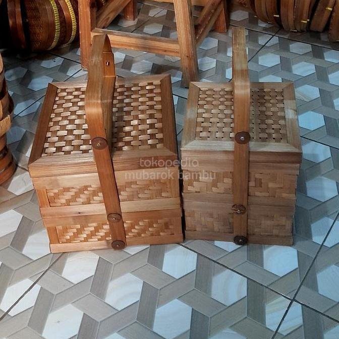 rantang bambu kotak susun 2