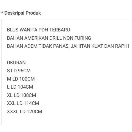 Promo  Cod Blouse Pdh Putih Wanita  Lengan Panjang / Baju Wanita Asn Putih / Seragam Guru Blus Pppk