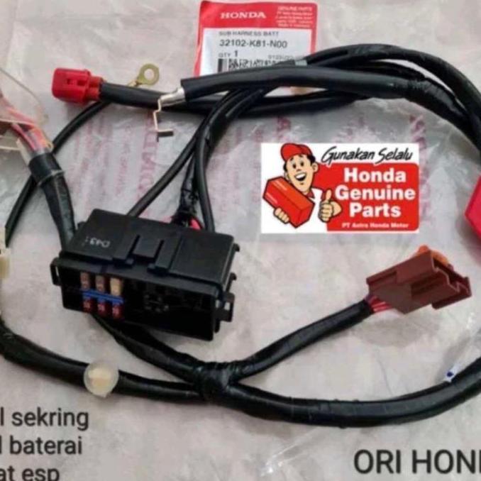 BOX SEKRING KABEL BATERAI HARNESS BEAT ESP STATER HALUS HONDA AHM K81 HONDA THAILAND