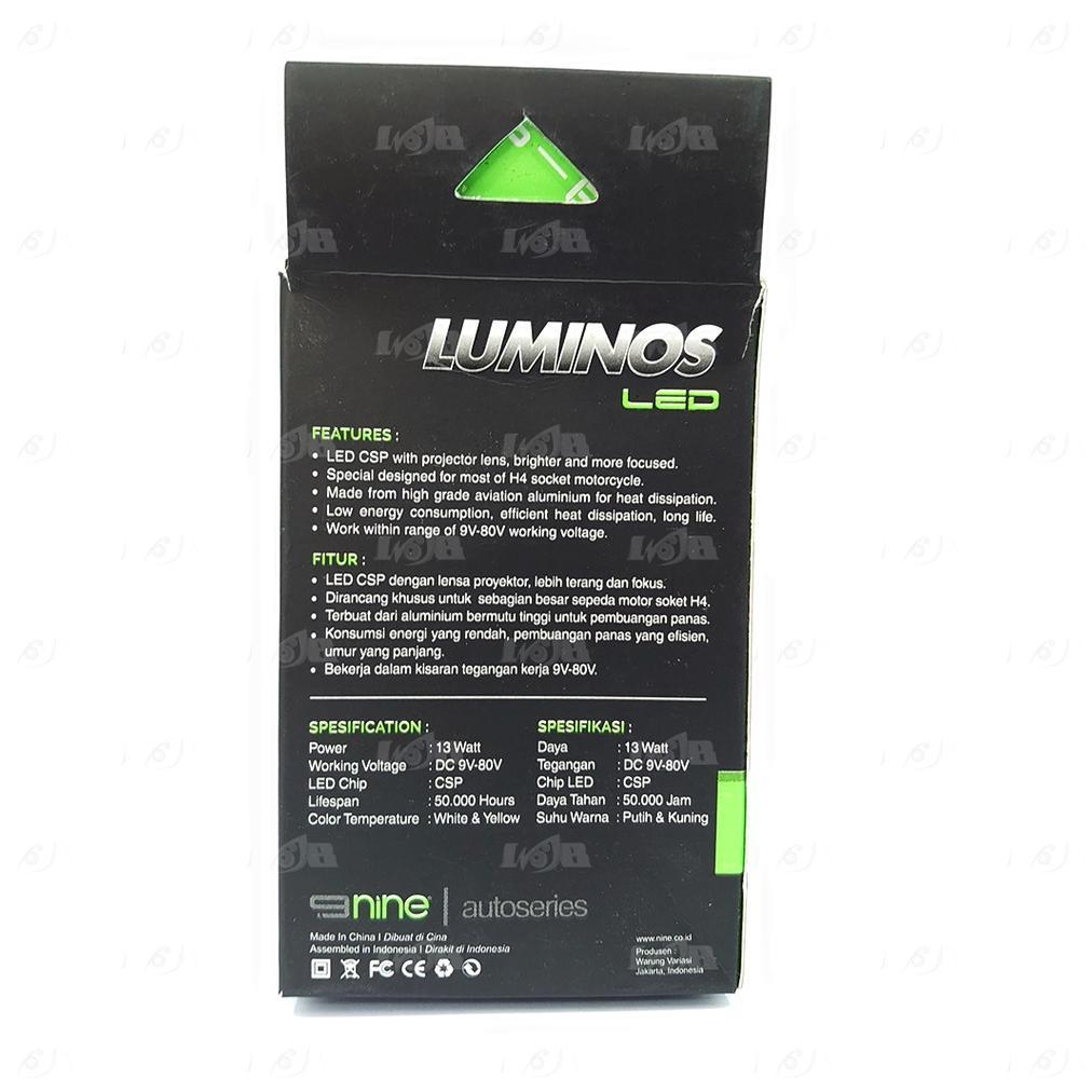 BIG PROMO Luminos Headlamp LED H4 LS2 13w 2in1 Lampu Sorot Depan Laser Universal Motor Mobil