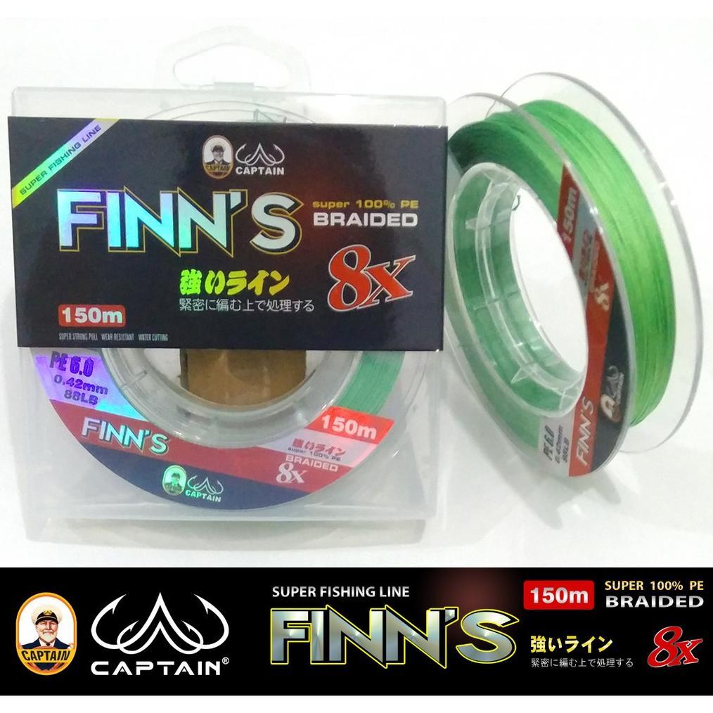 LINE PE CAPTAIN FINNS 150M 8X SUPER 100% PE BRAIDED 0,10mm - 0,47mm