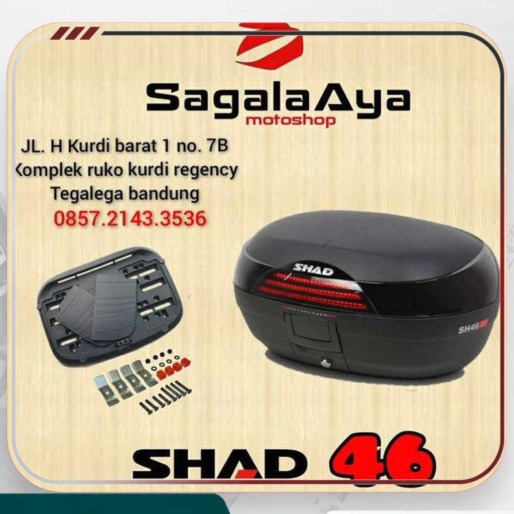 Top Box Motor Shad 46 Sh46 Non Backrest Cocok Nmax Xmax Pcx Forza Beat