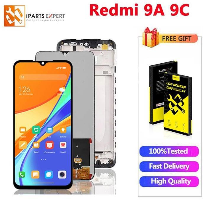 IPARTSEXPERT Original LCD HP For Xiaomi Redmi 9A 9C Original Full Set Touch Screen Set Layar Sentuh 