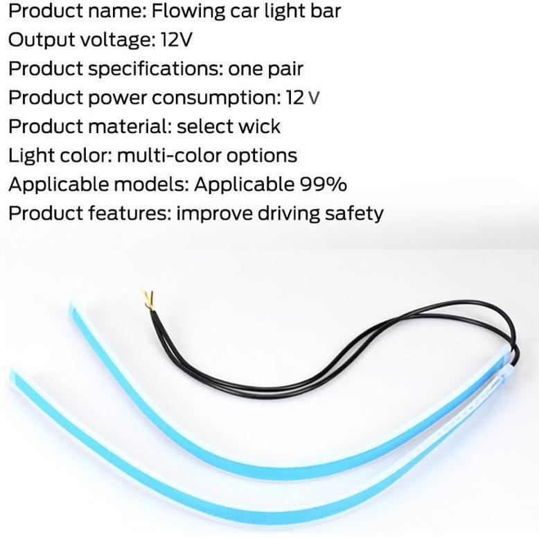 ZORUNE 2PCS LAMPU ALIS LAMPU ALIS RUNNING 2 MODE LAMPU ALIS RUNNING 30CM LED LAMPU ALIS MOTOR MOBIL 