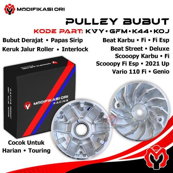 Beat - Scoopy Pulley Bubut Custom Kirian CVT Racing Ori BUBUT CVT KIRIAN RACING DERAJAT BUBUT PULLEY