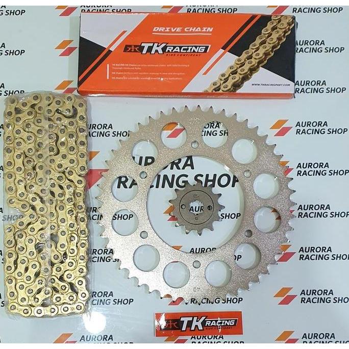 GEAR SET TK 520 HONDA CRF 150L & RANTAI TK 520 HS GOLD
