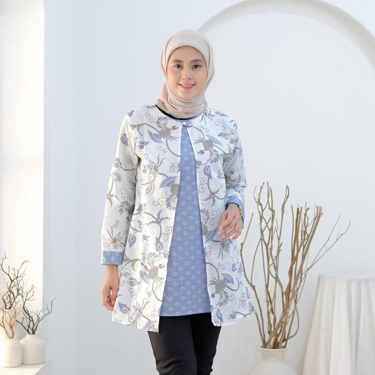 BEST SALE TUNIK BATIK BOLERO LENGAN PANJANG ATASAN BATIK WANITA BOLERO TERBARU
