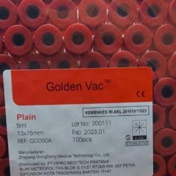 tabung plain 5 ml golden vac