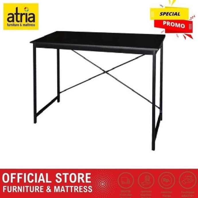 Meja Komputer Meja Multifungsi Atria Joshua 100x50x75cm Black