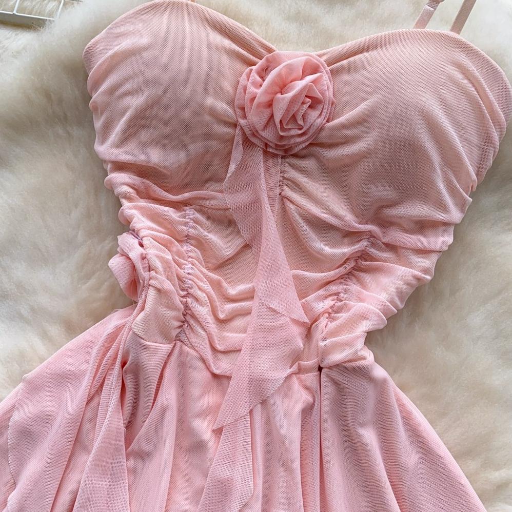 HOT DEALS Dress Mini DS-2367 Babydoll Dress Wanita Hot Renda Lace Bunga Seksi Sling
