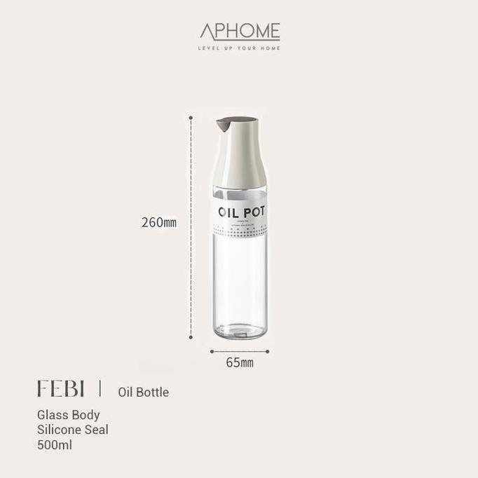 Lansungkirim- Aphome Botol Minyak Botol Saos Kaca Estetik Wadah Cairan Febi