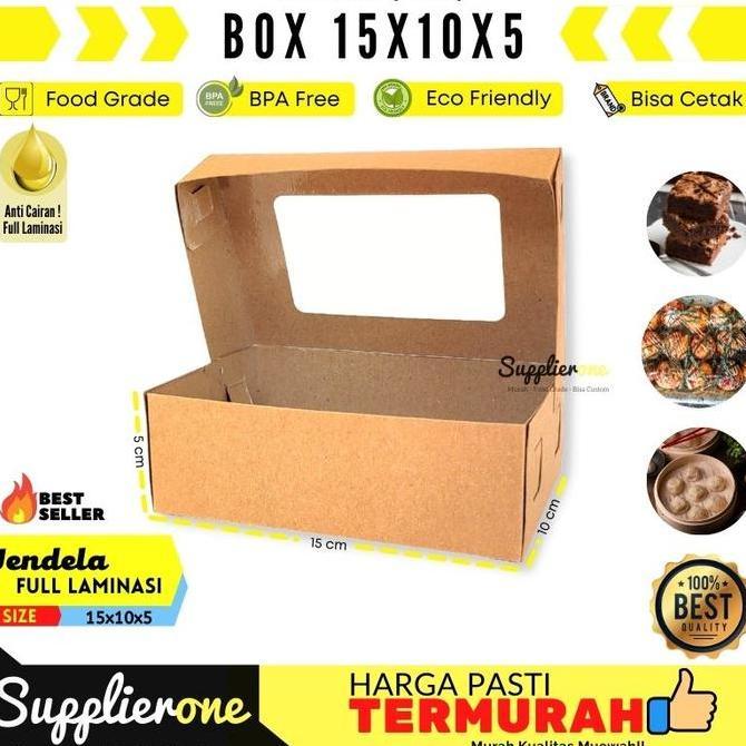 Lansungkirim- Dus 15X10X5  Isi 25 / Dus Brownies Box 15X10X5 / Kemasan Brownies Box 15X10X5