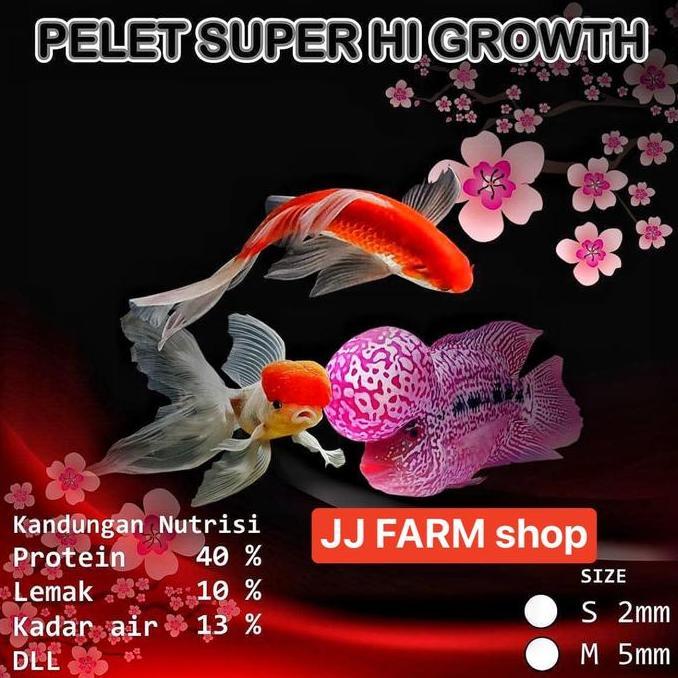 Hobiikan- Pelet Pakan Super Hi Growth 1Kg Setara Dengan Hikari Growth Louhan Koi