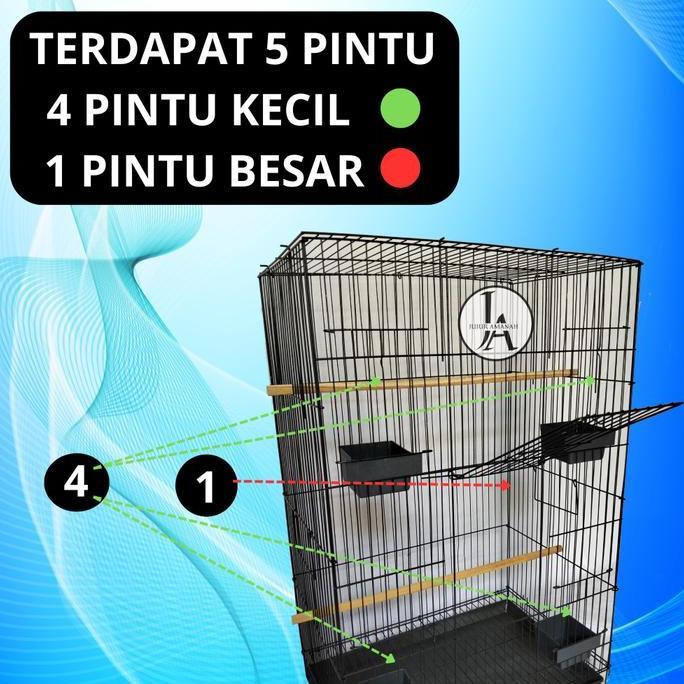 Cod,Bisa- Kandang Burung, Sugar Glider Sangkar Jumbo 70 X 45 X 30 Sangkar Besi Lipat Minimalis