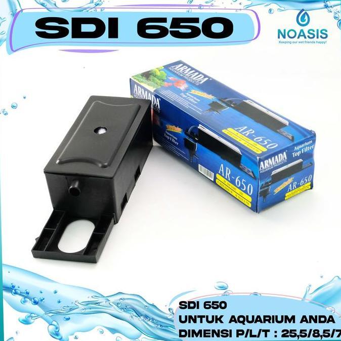 Duniaikanqita- Aquarium Top Filter Atas Box Armada Ar 650