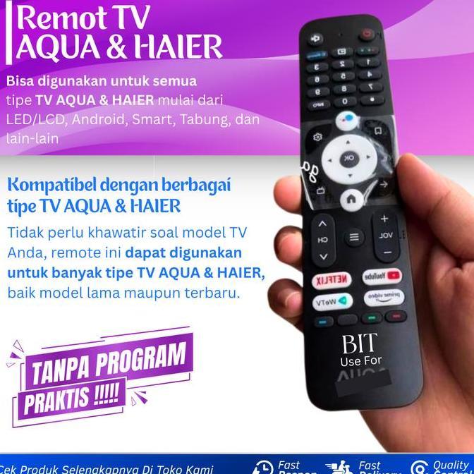 Lansungkirim- Remot Pengganti Tv Android Aqua Remot Tv Haier Remot Kontrol Tv Led/Lcd Smart Tv Andro