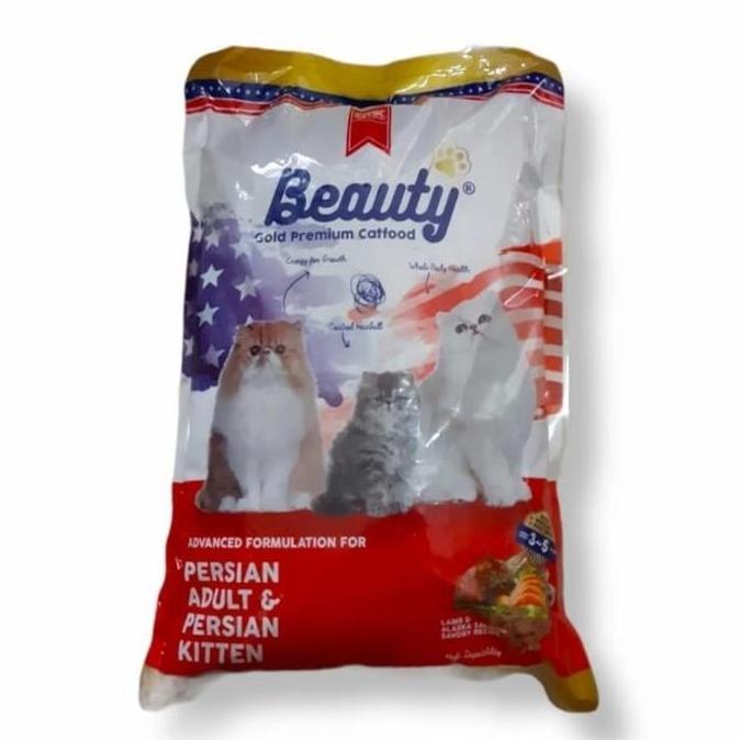 Cod,Bisa- Beauty Gold Persia Cat Food 1Kg Adult Kitten Makanan Kucing