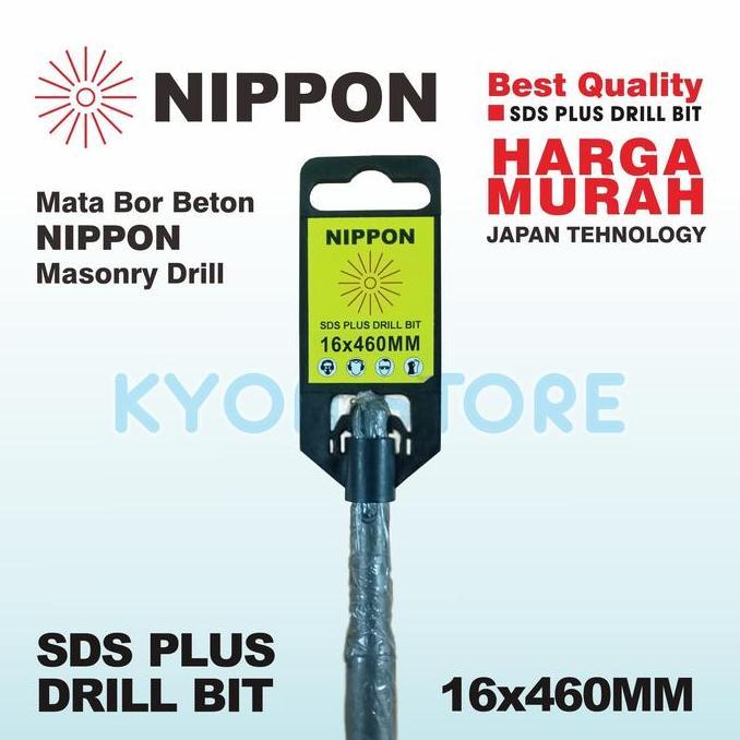 Mata Bor Beton Sds M16 X 460Mm Nippon Sds Plus Pro Masonry Drill Terbaik