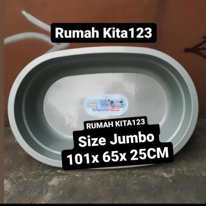 Hobiikan- Fisond Bak Plastik Ikan Besar Jumbo Kolam Plastik Aquarium Kura