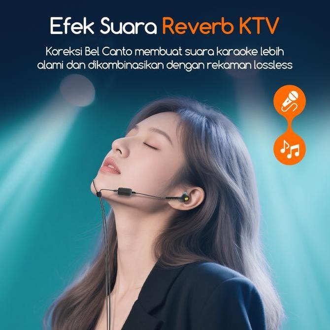 Promo Bonkyo Km08Ultra Soundcard Headphone Karaoke Bluetooth 5.3 Reverb Real-Time Voice Changer & Re