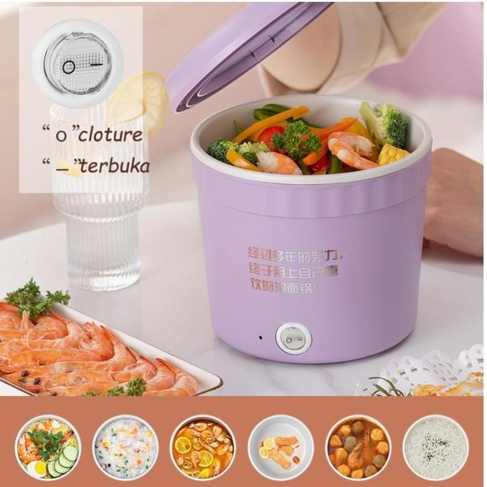 Lansungkirim- Panci Listrik Rice Cooker Mini Electric Multifungsi Anti Lengket Kabel / Cooking Pot A