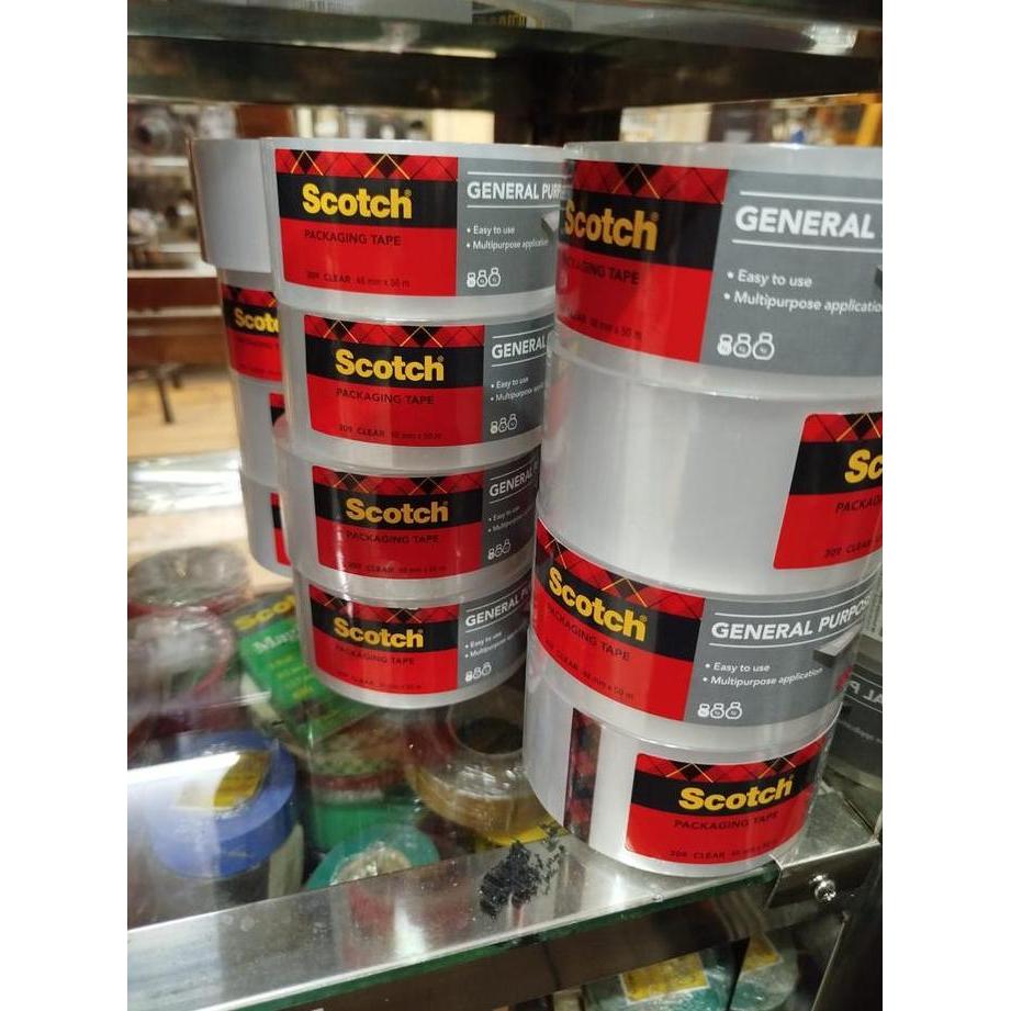 Lengkapdisini- "3M Scotch 309 Lakban Bening 48 Mm X 50 M Opp Packaging Tape General Purpose