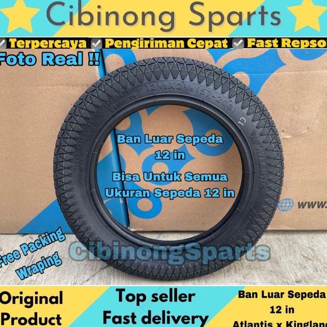 Lengkapbos- Ban Luar Sepeda Anak 1 1/ X 1/4 List Atlantis New Free Packing Bubblerp Ban Sepeda Anak 